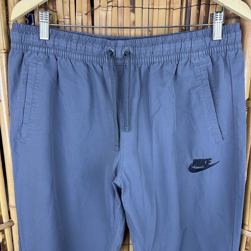 NIKE Tech Woven Pants Gray XL Drawstring Leg Cuffs - Picture 2 of 16